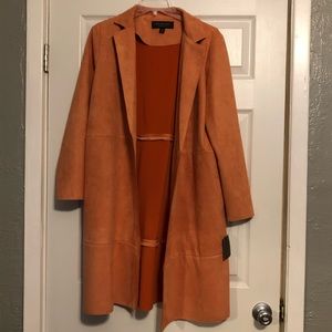 Andrew Marc Salmon Colored Open Drape Jacket